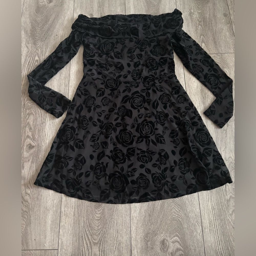 Wild fable Elegant Black Floral Dress